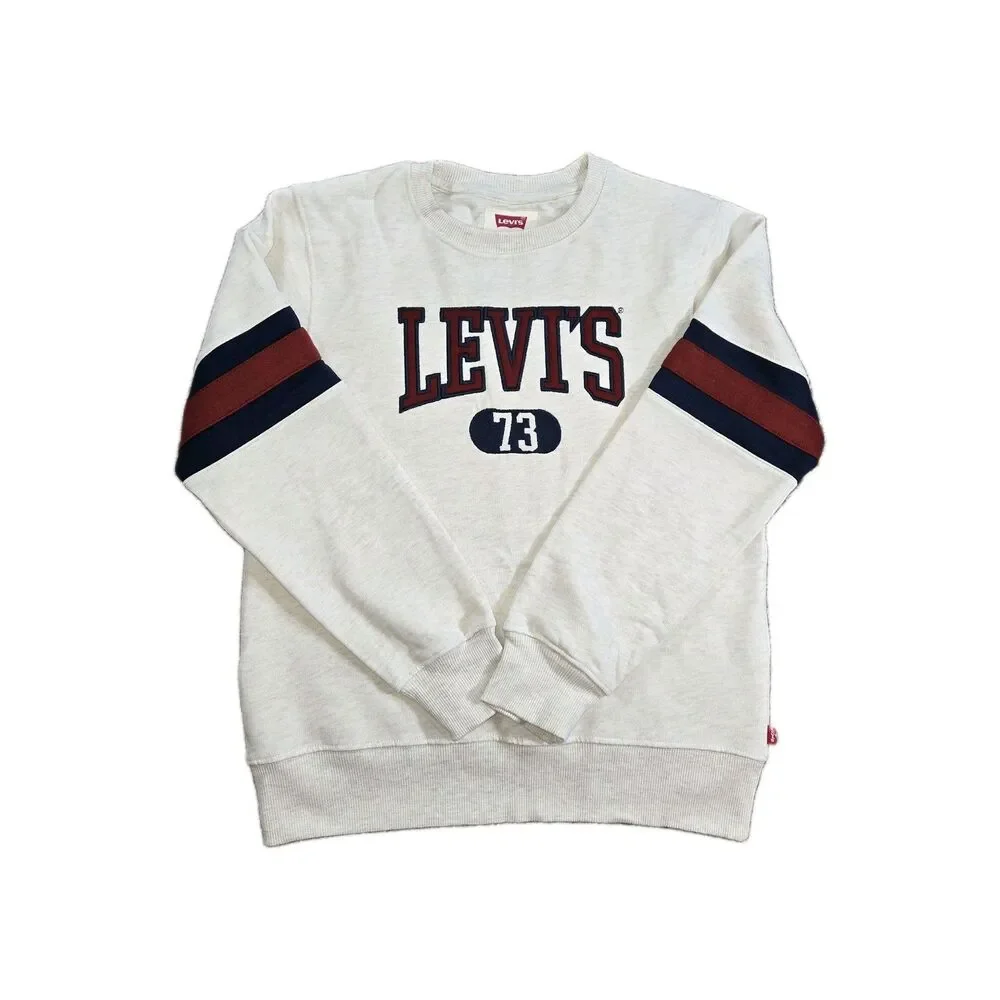 Boys Levi’s Sweatsuit Set Large Sweatshirt Jogger Pants 2 Piece Light Gray